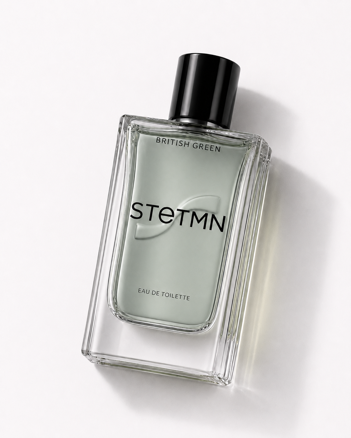 British Green Eau de Toilette 100ml bottle by STETMN London on a white background